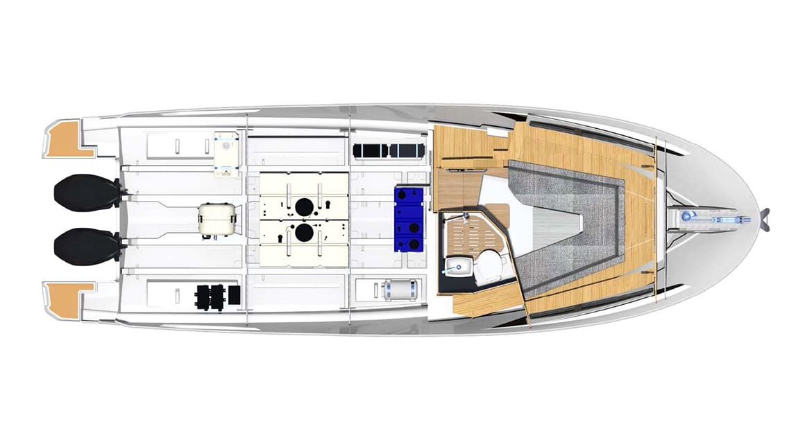 Detailed floor plan of the VIDA 33.